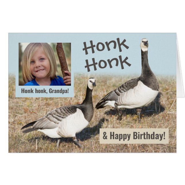 Birthday Grandpa Grandchild Honk honk CC0517 Card (Front Horizontal)
