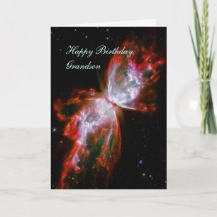 Birthday Grandson - Butterfly Nebula in Scorpius Card