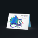 Birthday, Grandson, Dragon Kaleidoscope Collection Card<br><div class="desc">See many other designs in this bright Kaleidoscope Collection.  See under MY COLLECTIONS - KALEIDOSCOPE COLLECTION</div>