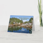 Birthday, Grandson, Mountain Lake, Swan, Card<br><div class="desc">A mountain lake with a swan is the setting for this colourful birthday greeting card. Feel free to change the inside verse to suit your needs.</div>