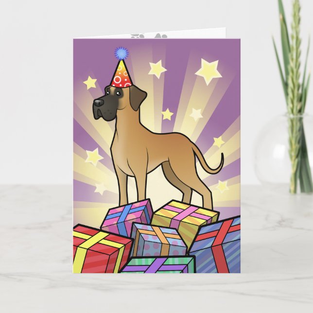 Birthday Great Dane Card (Front)
