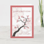 Birthday Great-Granddaughter, Chinese Blossom Tree Card<br><div class="desc">Beautiful birthday card for your great-granddaughter features illustration of a Chinese blossom tree with pink flower petals in a frame of coordinating colours.</div>