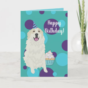 Birthday Great Pyrenees Mountain Dog Card