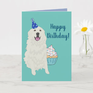 Birthday Great Pyrenees Mountain Dog Card
