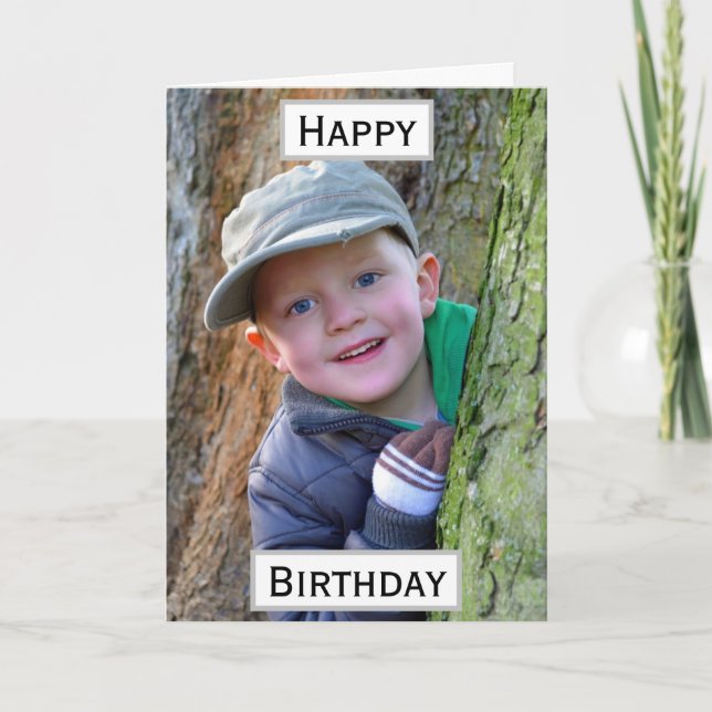 Birthday Greatest Best Dad Ever Kids Photo Card (Front)
