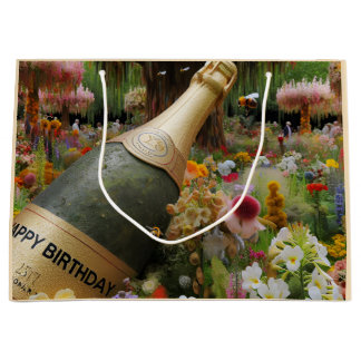  Birthday Greeting by Natasha Us  Large Gift Bag