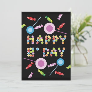 Birthday Greeting Candles Invitation