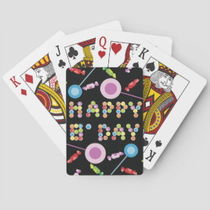 Birthday Greeting Candles Playing Cards