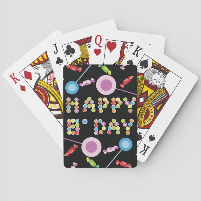 Birthday Greeting Candles Playing Cards (Back)
