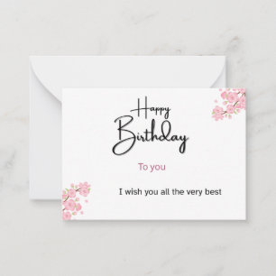 Birthday Greeting Card Custom Text Unique Pers