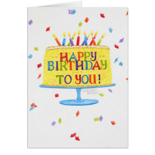 Birthday Greeting Card Happy Birthday To You Cake