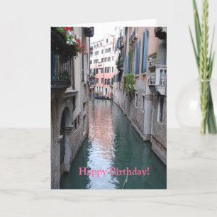 Birthday Greeting Card with Venice, Italy Design