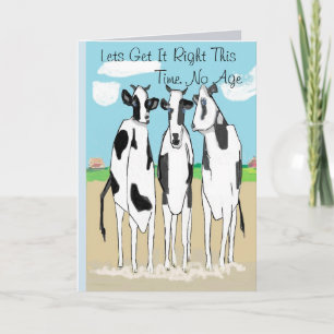 Birthday Greeting Cows' Trio Card