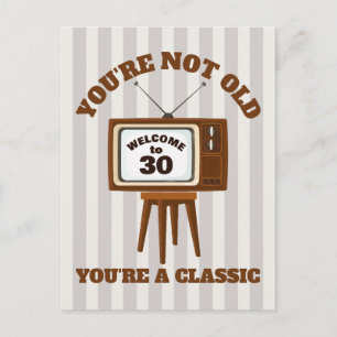 Birthday Greeting Humour Retro Vintage Television Postcard