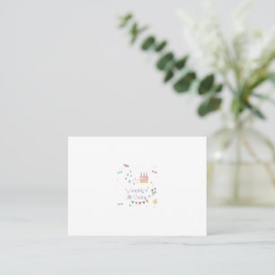 birthday greeting message/ happy birthday you business card