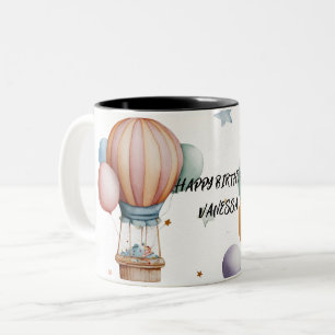 Birthday Greeting Mug – Colorful Balloon Artwork