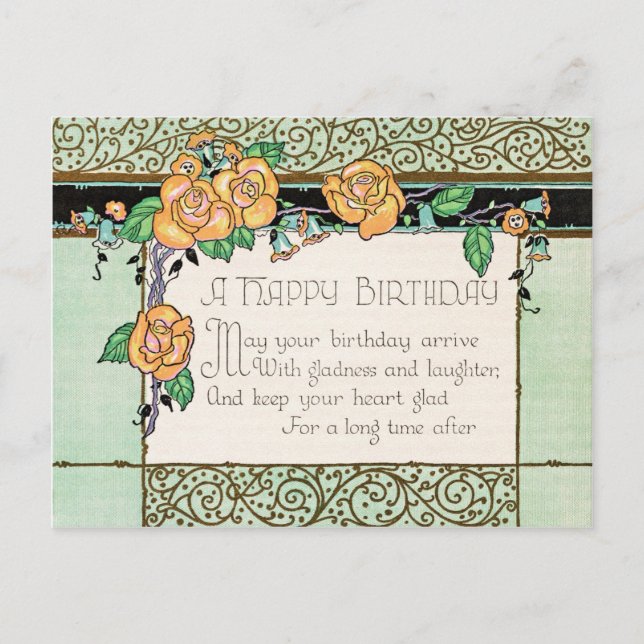 Birthday greeting postcard (Front)