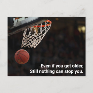 Birthday greeting postcard: basketball lover postcard