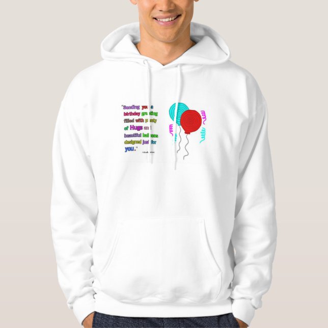 Birthday Greeting Quote Men's Pullover Hoodie (Front)