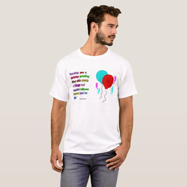 Birthday Greeting Quote Men's White Basic T Shirt (Front Full)
