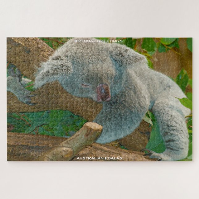 Birthday Greetings Australian Koalas Jigsaw Puzzle (Horizontal)
