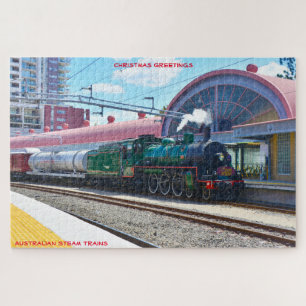Birthday Greetings Australian Steam Trains Jigsaw Jigsaw Puzzle