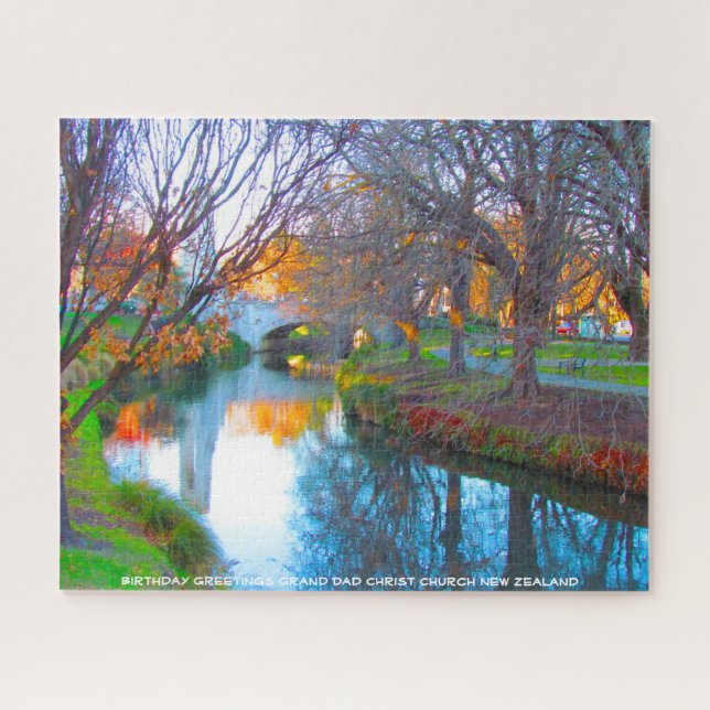 Birthday Greetings Christ Church New Zealand Jigsaw Puzzle (Horizontal)