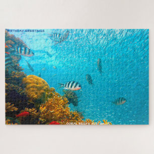 Birthday Greetings Coral Reef Australia Jigsaw Puzzle