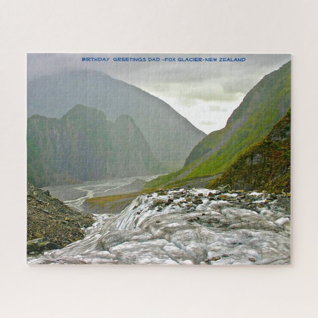 Birthday Greetings Dad -Fox Glacier-New Zealand Jigsaw Puzzle (Horizontal)