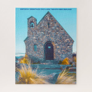 Birthday Greetings Dad-Lake Tekapo-New Zealand Jigsaw Puzzle