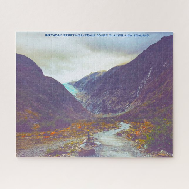 Birthday Greetings-Franz Josef Glacier-New Zealand Jigsaw Puzzle (Horizontal)