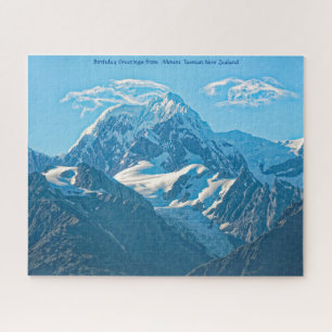 Birthday Greetings from Mount Tasman New Zealand Jigsaw Puzzle