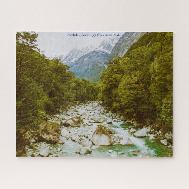 Birthday Greetings from New Zealand Jigsaw Puzzle (Horizontal)