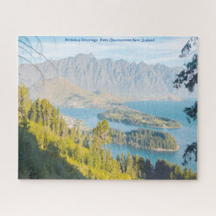 Birthday Greetings from Queenstown New Zealand Jigsaw Puzzle