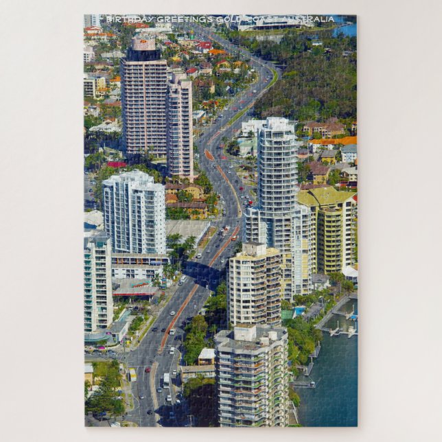 Birthday Greetings Gold Coast Queensland Australia Jigsaw Puzzle (Vertical)