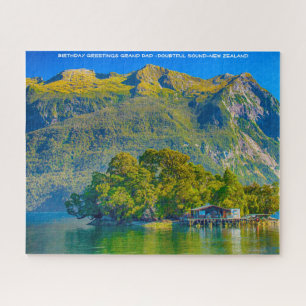 Birthday Greetings Grand Dad -Doubtful Sound-NZ Jigsaw Puzzle