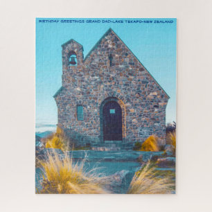 Birthday Greetings Grand Dad-Lake Tekapo Jigsaw Puzzle