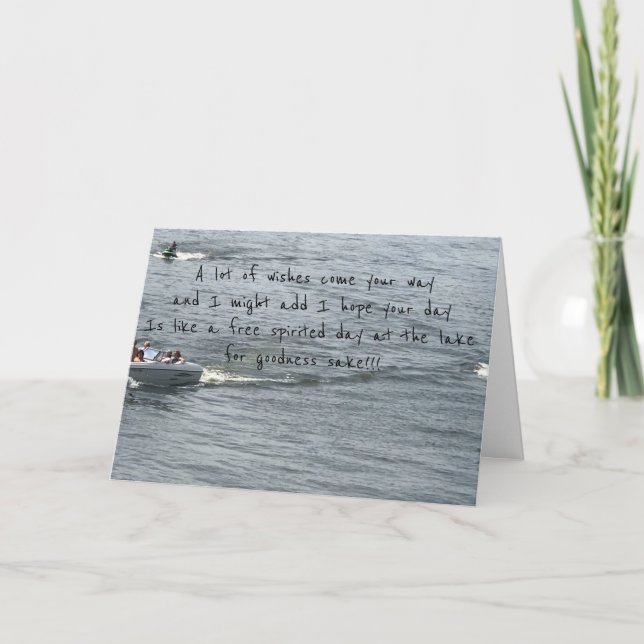 *BIRTHDAY* GREETINGS ***LAKE STYLE*** JUST FOR YOU CARD (Front)