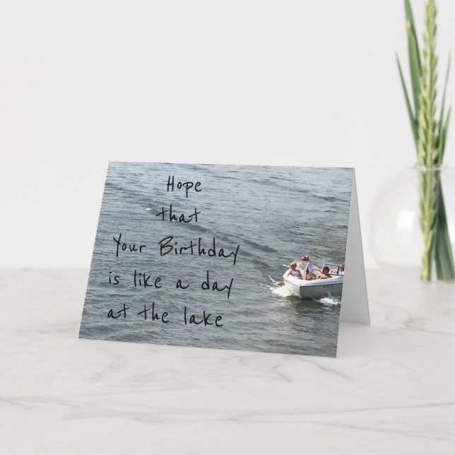 *BIRTHDAY* GREETINGS ***LAKE STYLE*** JUST FOR YOU CARD (Front)