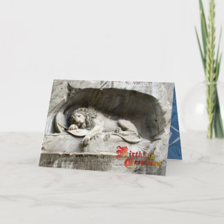 Birthday Greetings - Lion monument, Lucerne Card