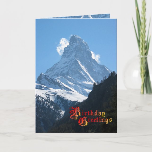 Birthday Greetings - Matterhorn, Zermatt Card (Front)