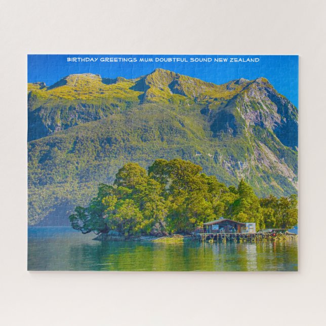 Birthday Greetings Mum Doubtful Sound New Zealand Jigsaw Puzzle (Horizontal)