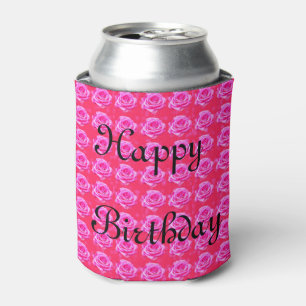 Birthday Greetings On Pink Roses, Can Cooler