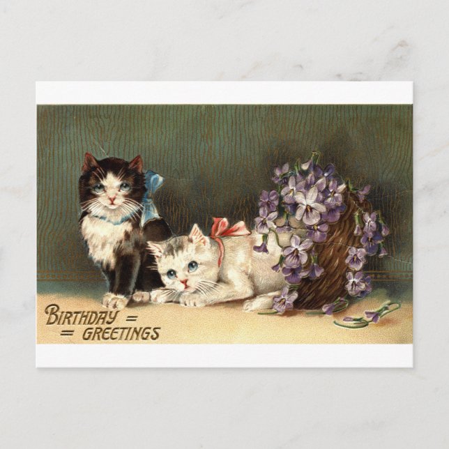 Birthday Greetings Repro Vintage 1910 Postcard (Front)