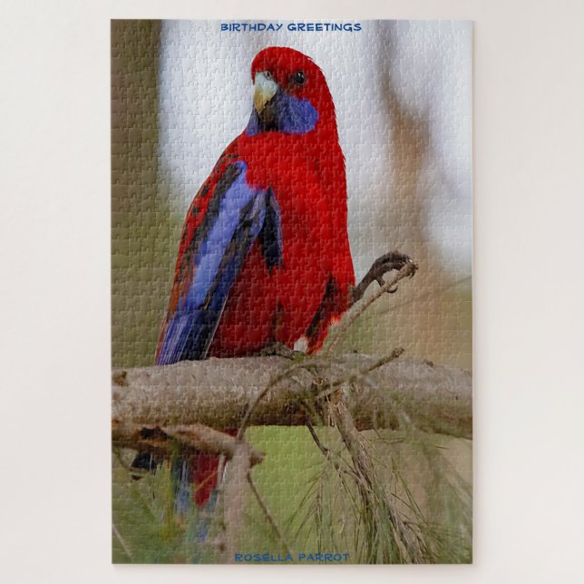 Birthday Greetings Rosella Parrot Jigsaw Puzzle (Vertical)