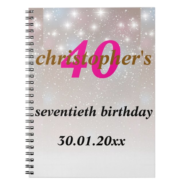 Birthday guestbook notebook (Front)