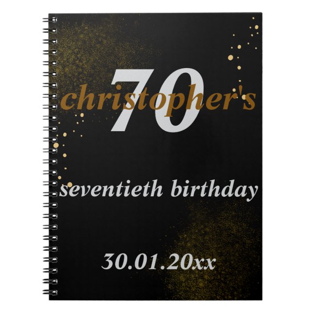 Birthday guestbook notebook (Front)