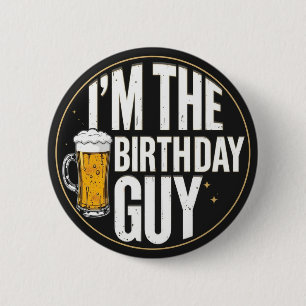 Birthday Guy Beer 6 Cm Round Badge