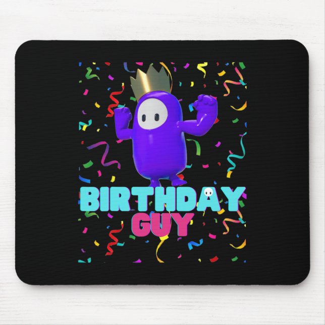 Birthday Guy Fun Popular Video Game Theme Birthday Mouse Mat (Front)
