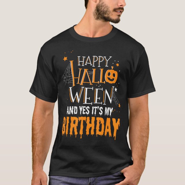 Birthday Halloween - Halloween Birthday Gifts T-Shirt (Front)